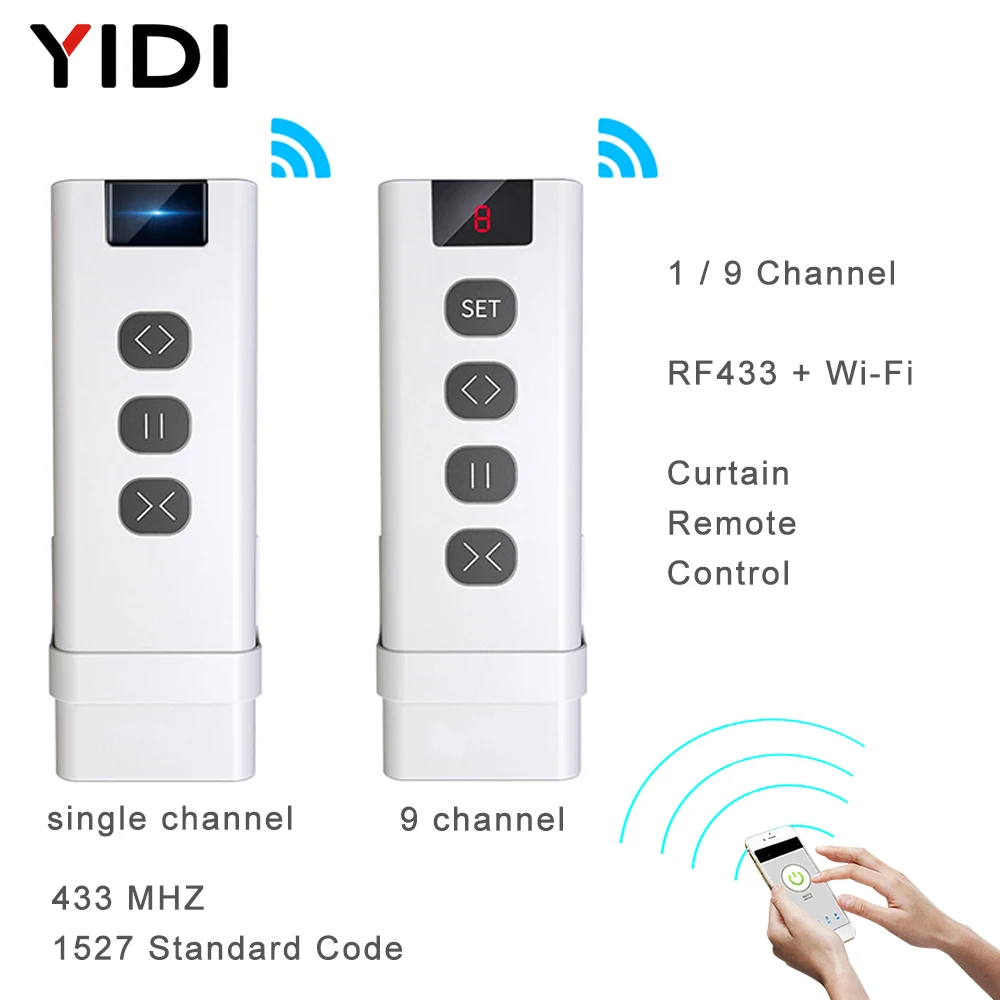 Smart Home Blinds - 9 /1 Kênh RF433 Điều Khiển
