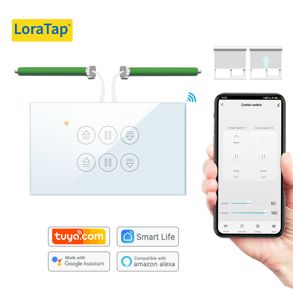 Smart Home Blinds - LoraTap Tuya US Curtain Switch for