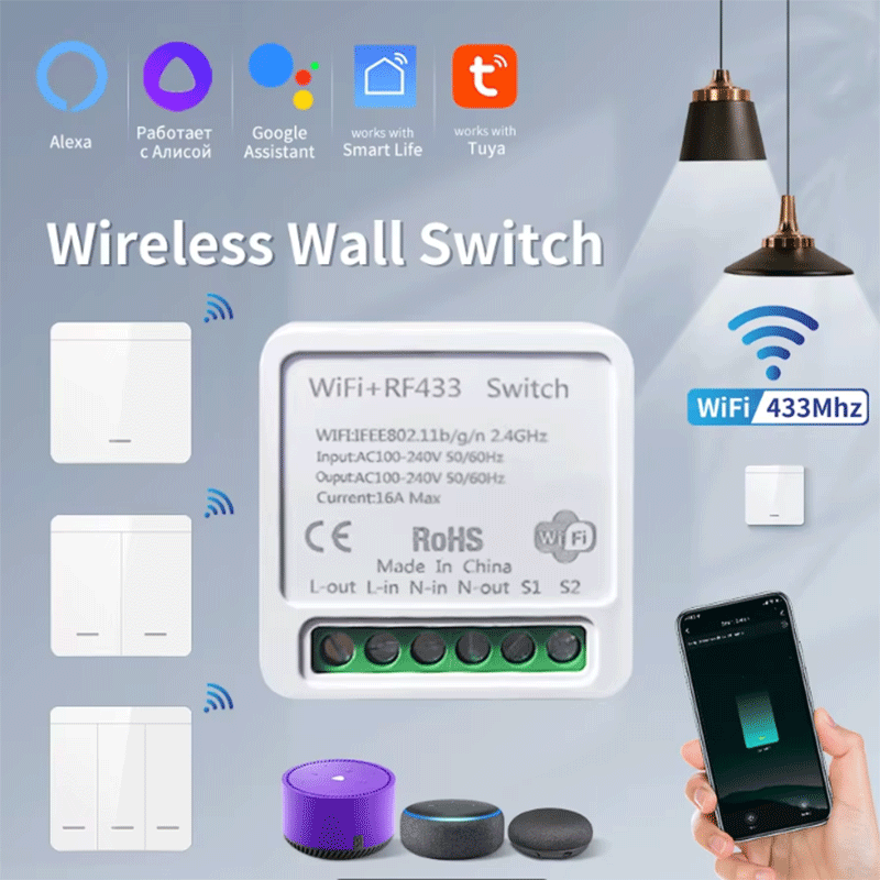 Smart Home Google - Tuya WiFi Smart Light Switch Smart