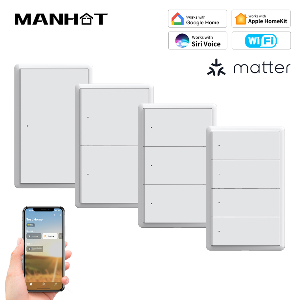 Smart Home Google - MANHOT Homekit WiFi Smart Switch No
