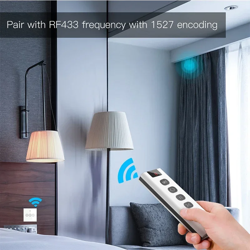 9 /1 Kênh RF433 Điều Khiển Từ  - đánh giá và giá Smart Home Blinds
