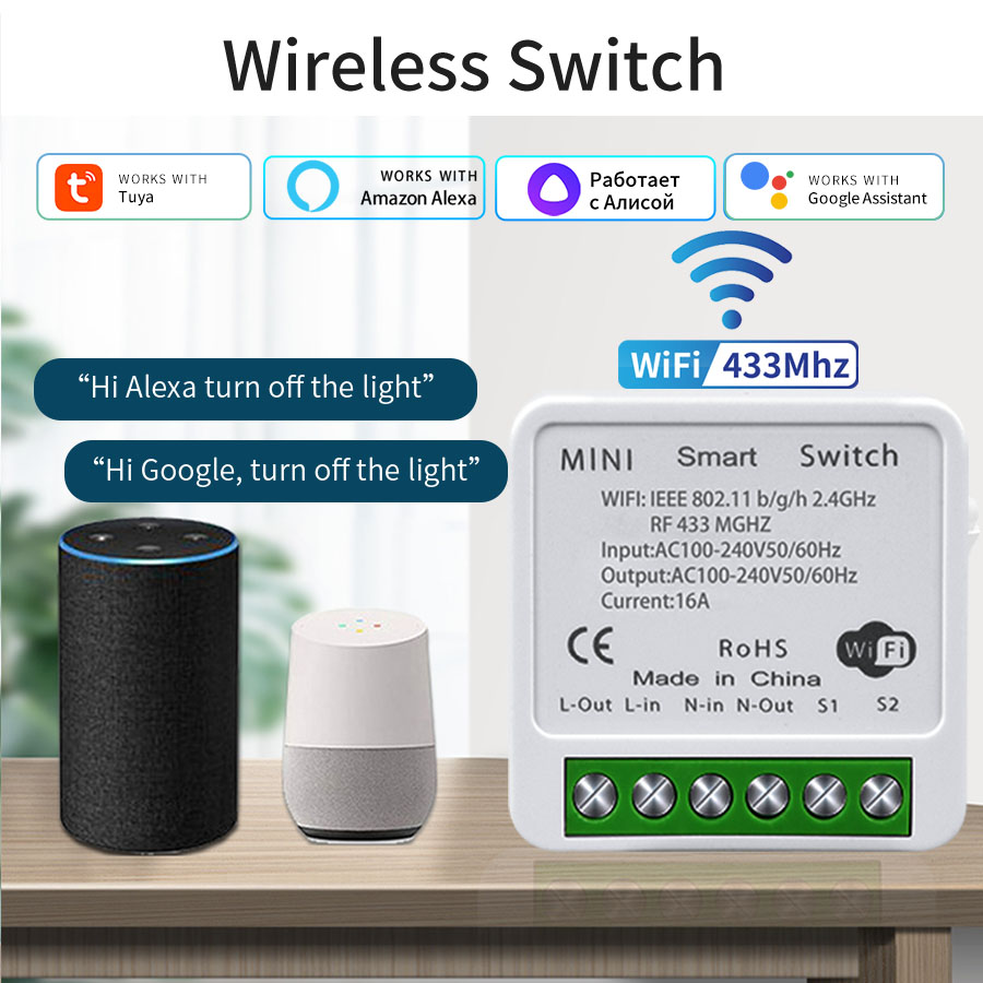 16A 20A WiFi Smart Switch 2-Wa - đánh giá và giá Smart Home Google