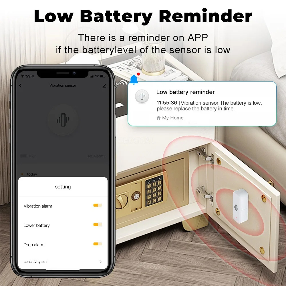 Smart Vibration Sensor ZigBee  - đánh giá và giá Zigbee Motion Sensor