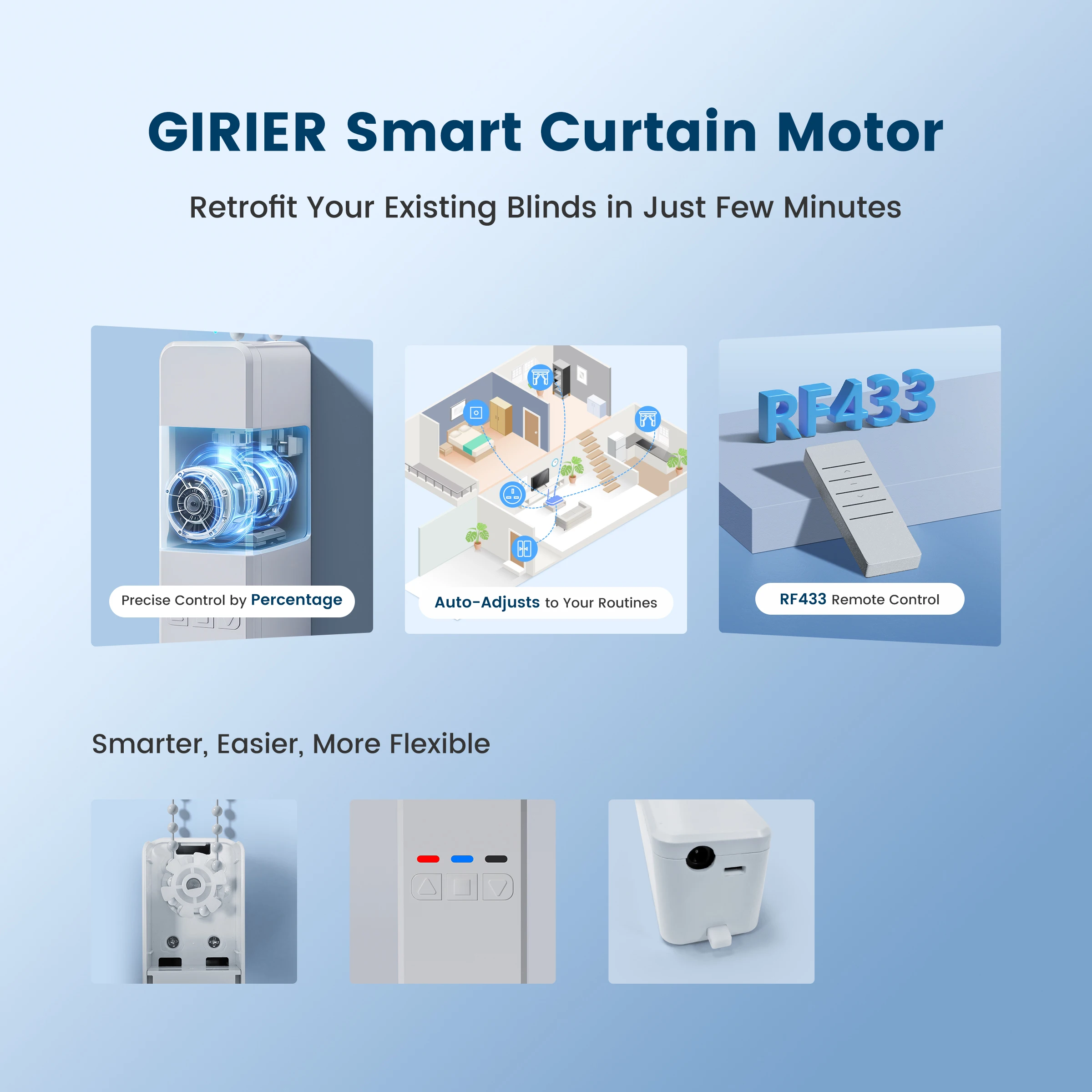 GIRIER Smart Curtain Motor WiF - đánh giá và giá Smart Home Blinds