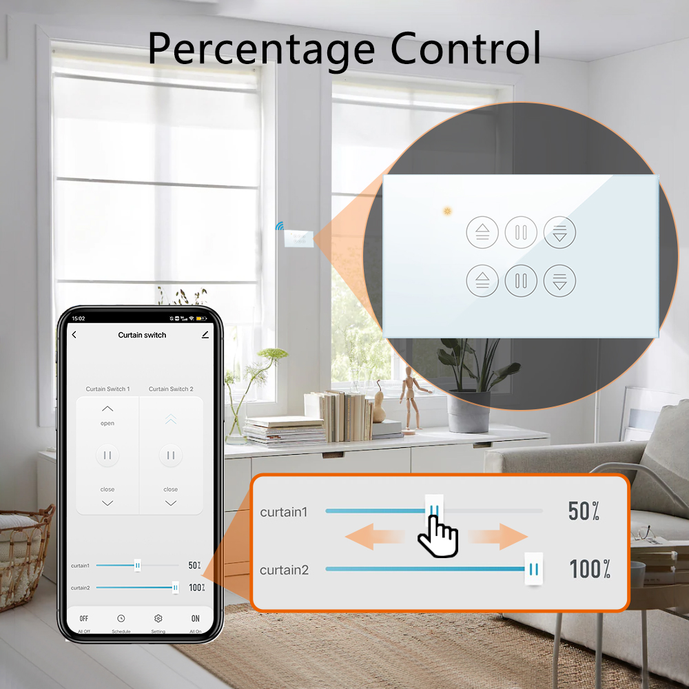 QCSMART WiFi Double Curtain US - đánh giá và giá Smart Home Blinds