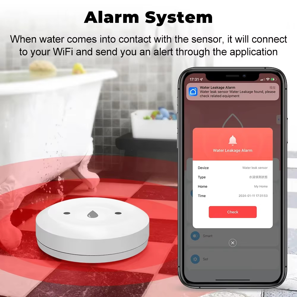 Tuya ZigBee 3.0 Water Leak Det - đánh giá và giá Smart Home Zigbee 3.0