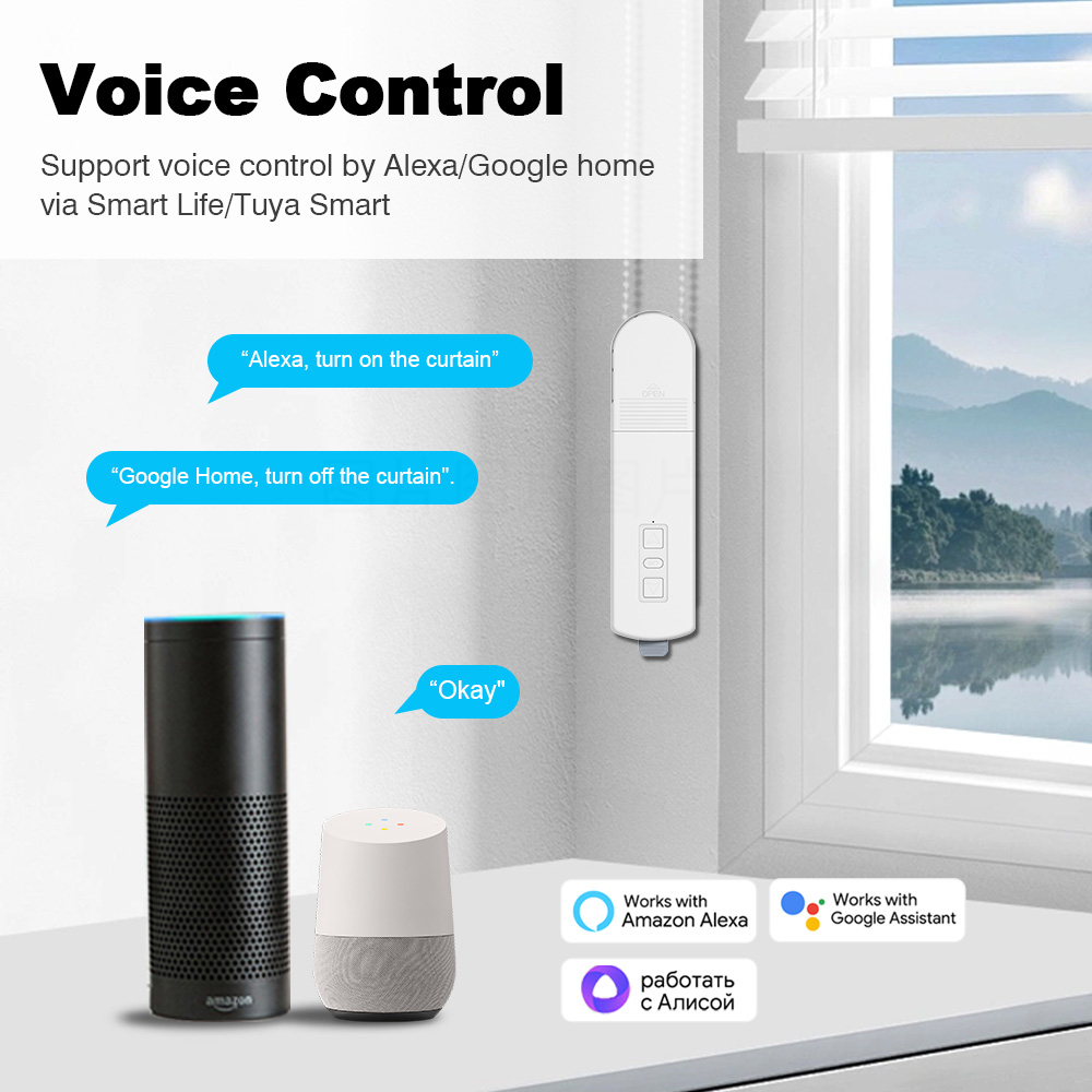 Work With Tuya Zigbee Smart Cu - đánh giá và giá Smart Home Blinds