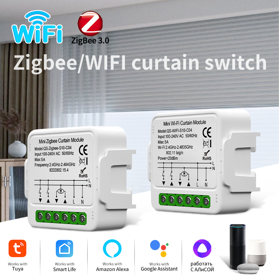 Tuya Smart ZigBee/WiFi Curtain - đánh giá và giá Smart Home Blinds