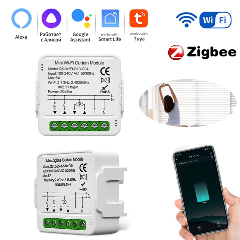 Tuya Smart ZigBee/WiFi Curtain - đánh giá và giá Smart Home Blinds