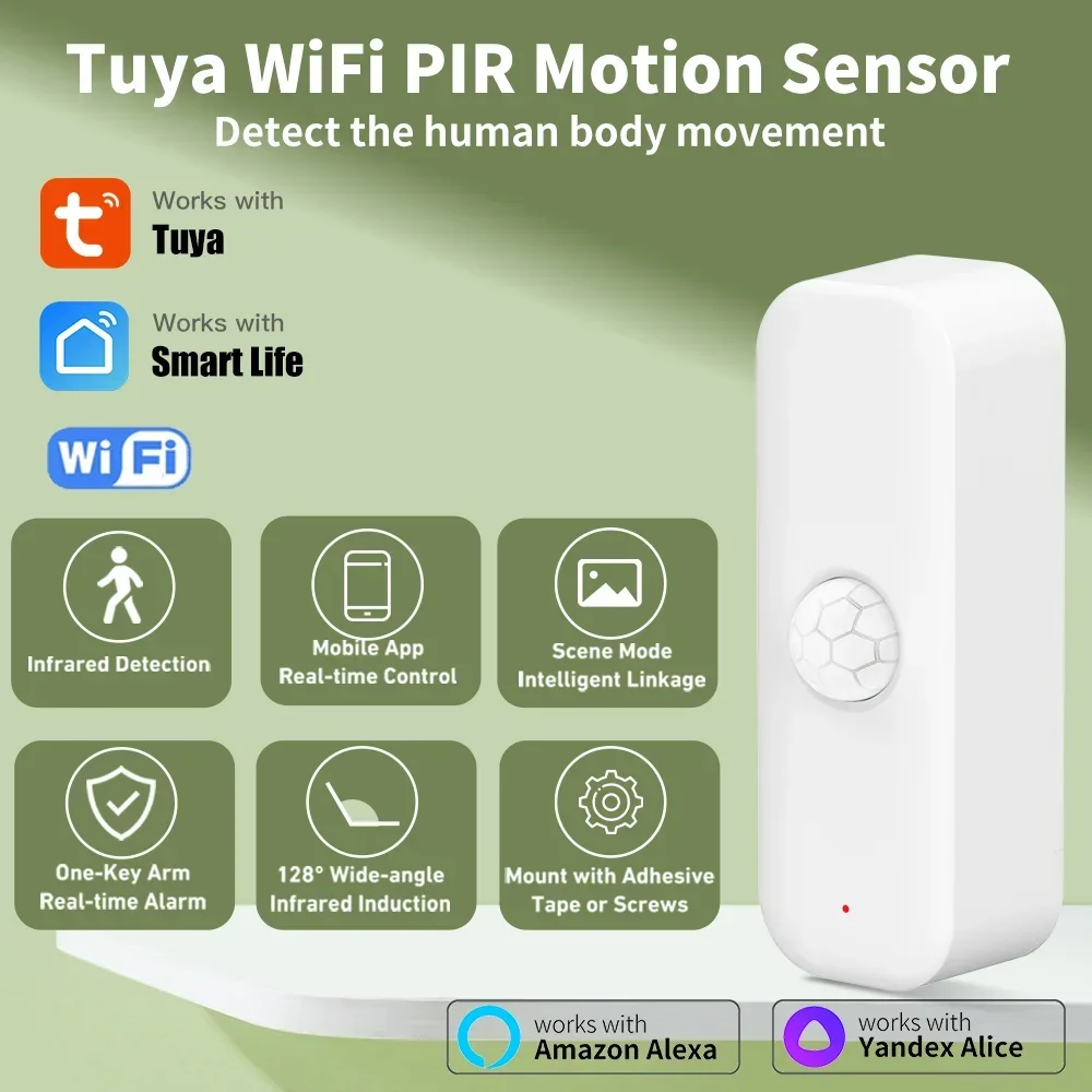 Tuya WiFI Motion Sensor PIR Sm - đánh giá và giá Smart Home Yale