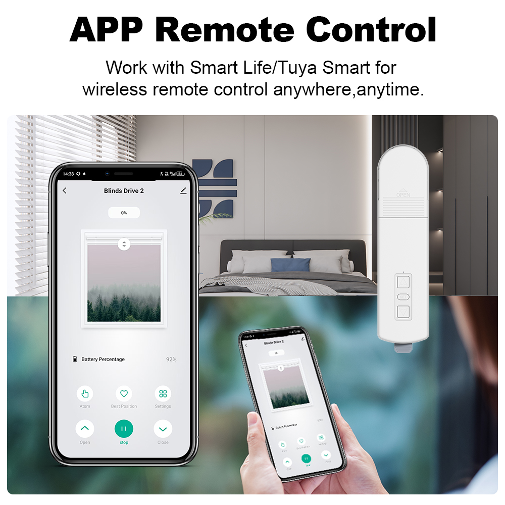 MANHOT WiFi/Zigbee Smart Rolle - đánh giá và giá Smart Home Blinds